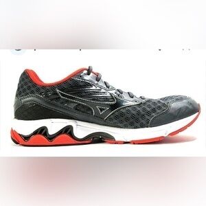 Mizuno Waves Inspired Sneakers Athletic Running Shoes Sneakers Grey Red Size 8.5